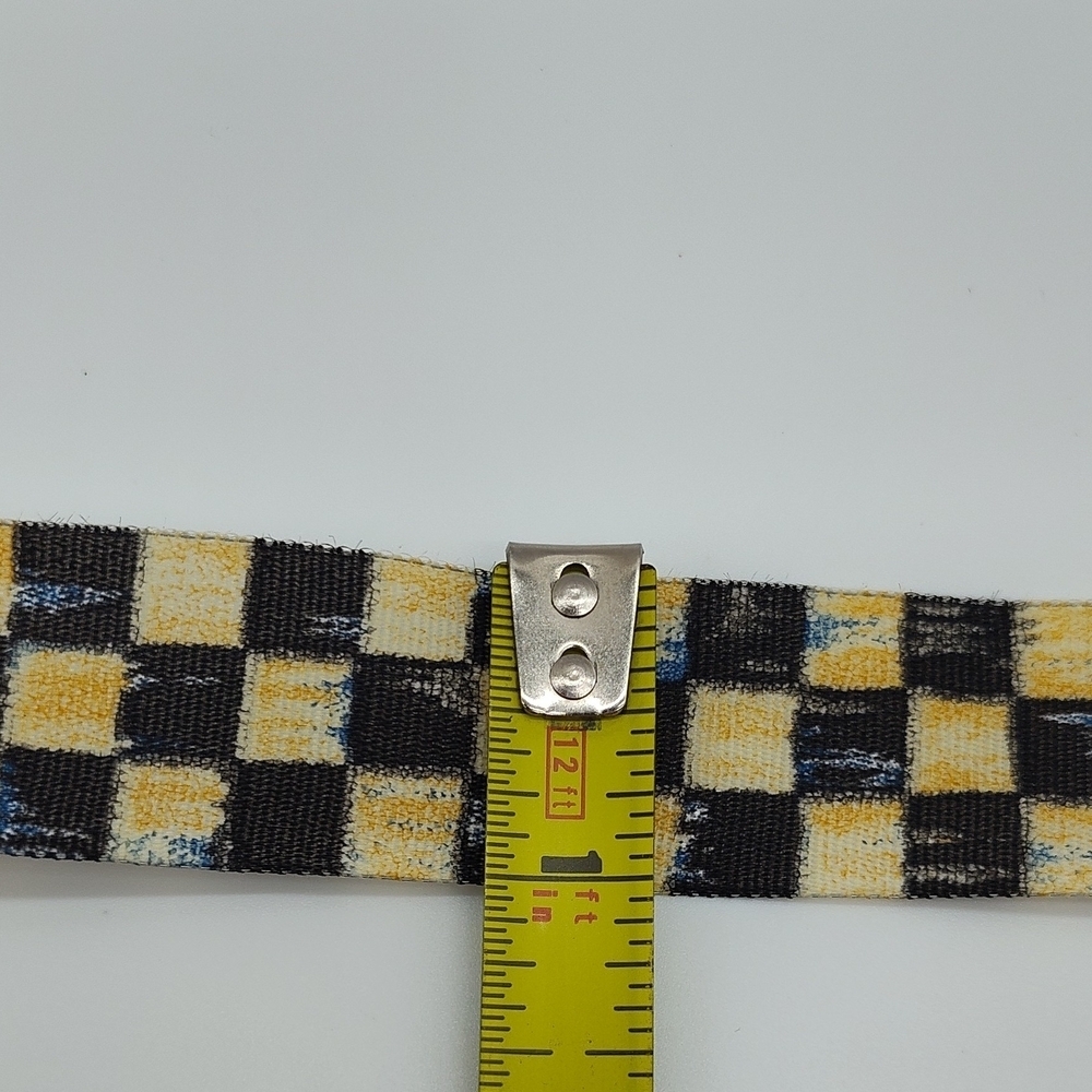 MACKENZIE-CHILDS Courtly Check Ribbon 1" 2 Yds Retired Wireless Taffeta - Picture 4 of 4